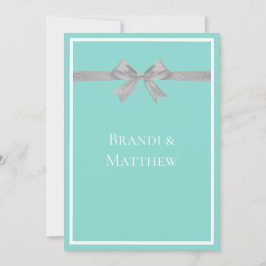 BRIDE Touch Silver Wedding Suite Rehearle Party Einladung (Vorderseite)