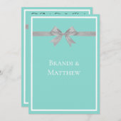 BRIDE Touch Silver Wedding Suite Rehearle Party Einladung (Vorne/Hinten)