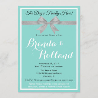 BRIDE Touch Silver Wedding Suite Rehearle Party Einladung