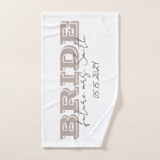 Bride Towel, Personalized Gift Badhandtuch Set (Handtuch)