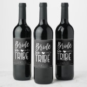 Bride Tribe | Anpassbare Hochzeit Weinetikett (Flaschen)