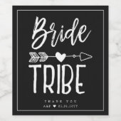Bride Tribe | Anpassbare Hochzeit Weinetikett (Einzelnes Label)