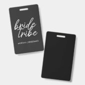 Bride Tribe | Bachelorette Bridesmaid Modern Ausweis (Vorder- & Rückseite)