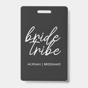 Bride Tribe Bachelorette Bridesmaid Modern Ausweis