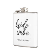 Bride Tribe | Bachelorette Bridesmaid Modern Flachmann (Links)