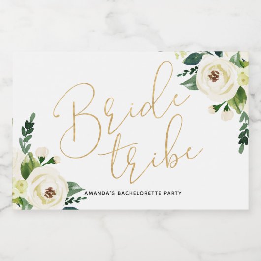 Bride Tribe Bachelorette Schaumweinetikett (Einzelnes Label)