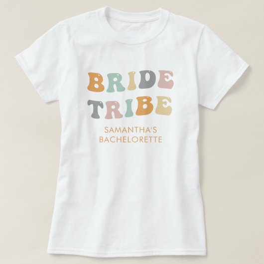 Bride Tribe Bachelorette Weekend Party Retro T-Shirt (Design vorne)