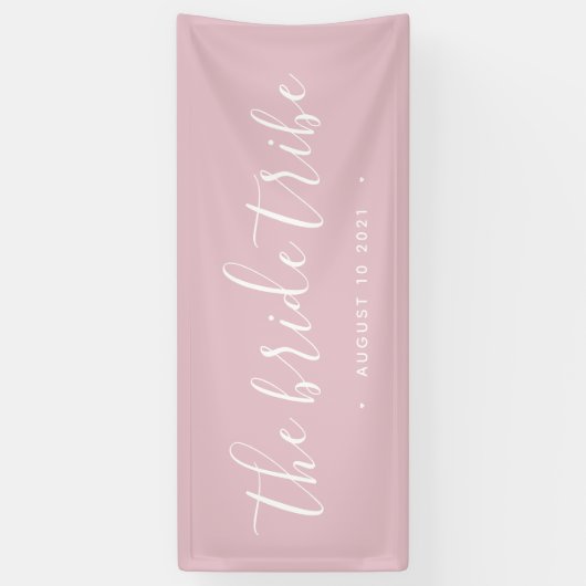 Bride Tribe Blush Pink Wedding Banner (Vertikal)