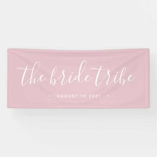 Bride Tribe Blush Pink Wedding Banner (Horizontal)