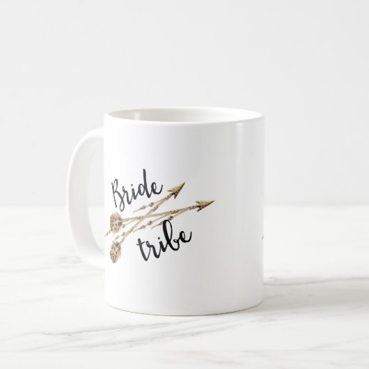 Bride Tribe Boho Arrows Kaffeetasse (Vorderseite Links)