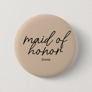 Bride Tribe   Brautparty Modern Monogram Button