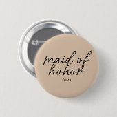 Bride Tribe | Brautparty Modern Monogram Button (Vorne & Hinten)