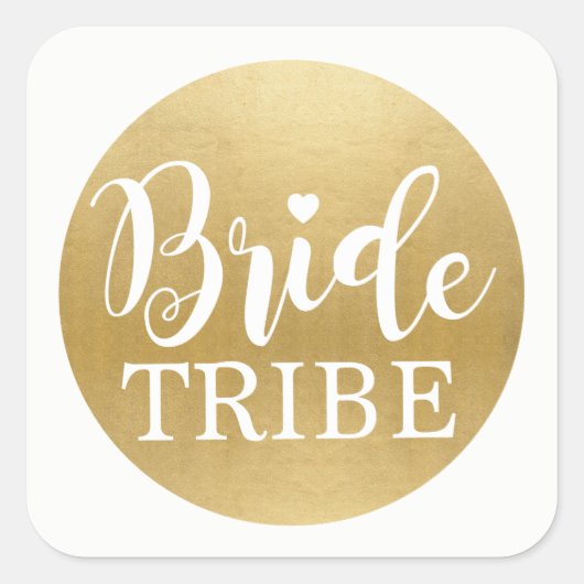 Bride Tribe Brautparty Stickers Gold Bridal (Vorderseite)