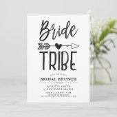 Bride Tribe Bridal Brunch Wedding Einladung (Stehend Vorderseite)