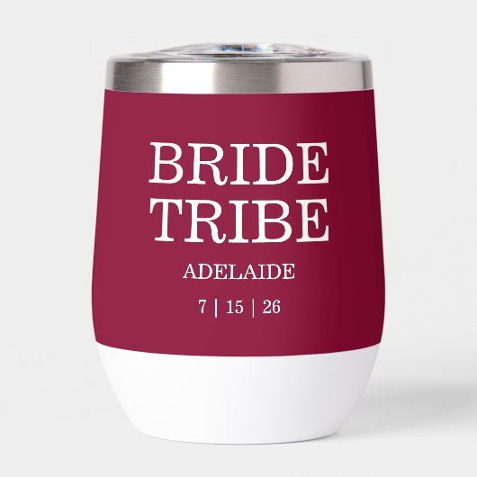 Bride Tribe Bridal Party Cranberry Red (Vorderseite)