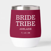 Bride Tribe Bridal Party Cranberry Red (Rückseite)
