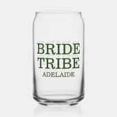 Bride Tribe Bridal Party Hunter Green Dosenglas (Vorderseite)