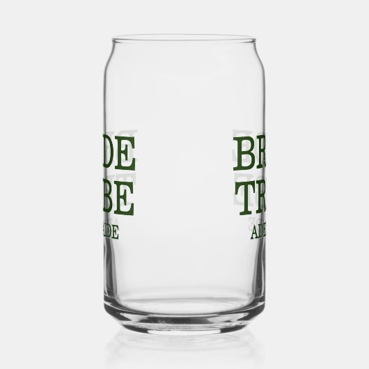 Bride Tribe Bridal Party Hunter Green Dosenglas (Rechts)