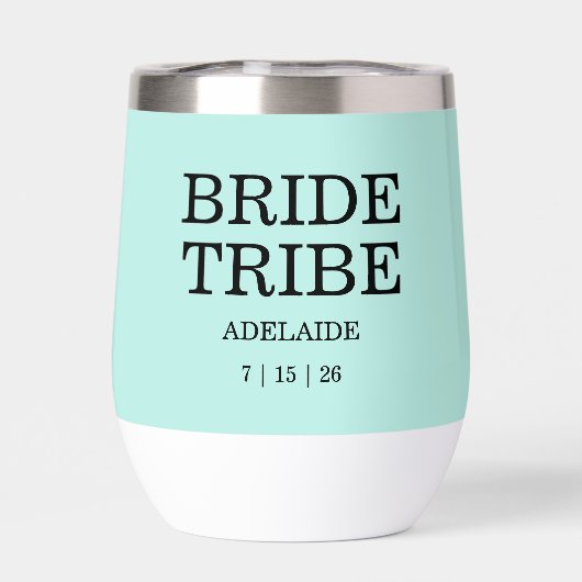 Bride Tribe Bridal Party Turquoise (Rückseite)