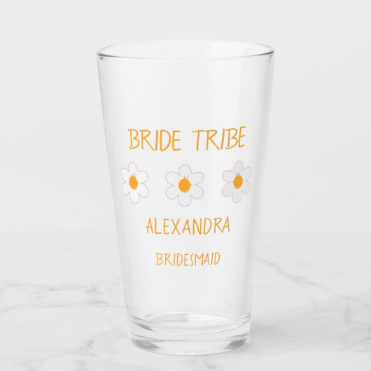 Bride Tribe Bridesmaid Glas (Vorderseite)