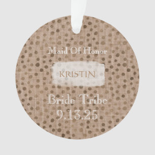 Bride Tribe Bridesmaid Name WEDD Datum Dankeschön Ornament