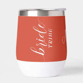 Bride Tribe Bridesmaids Skript Burnt Orange Chic