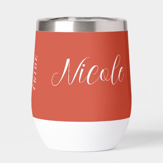 Bride Tribe Bridesmaids Skript Burnt Orange Chic (Rückseite)