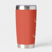 Bride Tribe Bridesmaids Skript Burnt Orange Chic Thermobecher (Vorderseite)