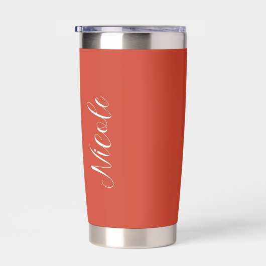 Bride Tribe Bridesmaids Skript Burnt Orange Chic Thermobecher (Rechts)