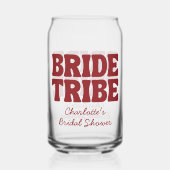 Bride Tribe Burgundy Bridal Shower Dosenglas (Rückseite)
