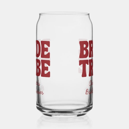 Bride Tribe Burgundy Bridal Shower Dosenglas (Rechts)