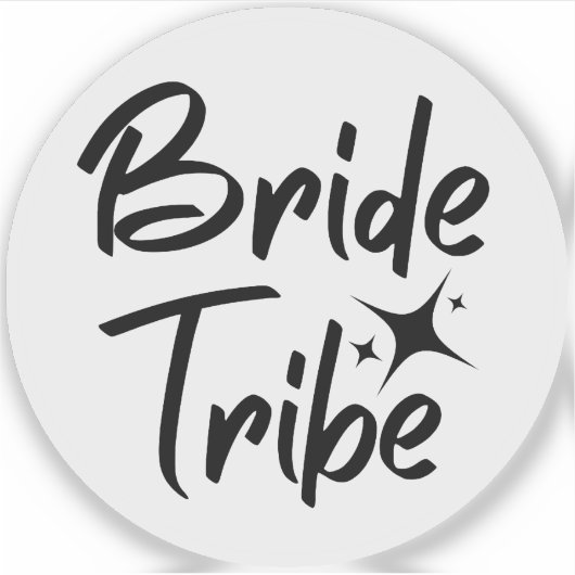 Bride Tribe calligraphic clear vinylAufkleber Aufkleber (Vorderseite)