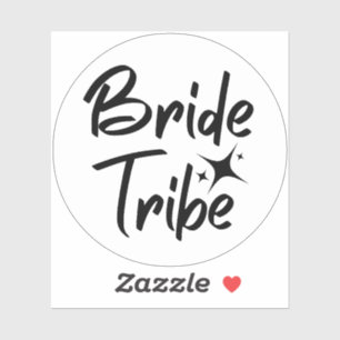 Bride Tribe calligraphic clear vinylAufkleber Aufkleber
