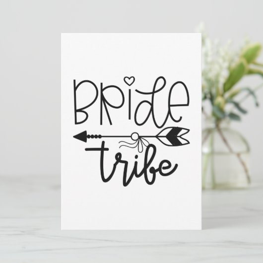 Bride Tribe Dankeskarte (Stehend Vorderseite)
