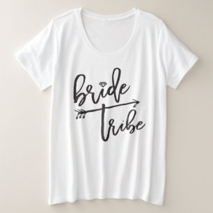 Bride Tribe Diamond Brautparty Stilvolle Hochzeit Große Größe T-Shirt