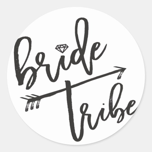 Bride Tribe Diamond Brautparty Wedding Stickers (Vorderseite)