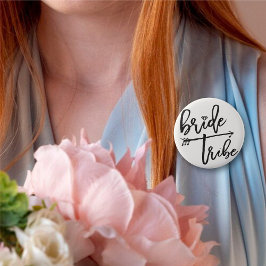 Bride Tribe Diamond Brush Brautparty Wedding Button