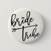 Bride Tribe Diamond Brush Brautparty Wedding Button (Vorderseite)