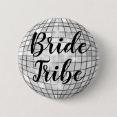 Bride Tribe Disco Ball Button (Vorderseite)