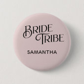 Bride Tribe Dusty Rose Bridesmaid Button (Vorderseite)