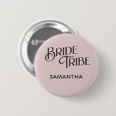 Bride Tribe Dusty Rose Bridesmaid Button (Vorne & Hinten)