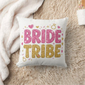 Bride Tribe Glitter Throw Pillow Kissen (Decke)