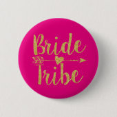 Bride Tribe | Glitzer-Druck-Druckfarbe Button (Vorderseite)