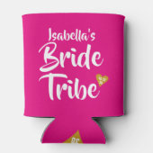 Bride Tribe Gold Date Herz Personalisiert Dosenkühler (Rückseite)