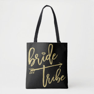 Bride Tribe Gold Diamond Brautparty Totbeutel Tasche