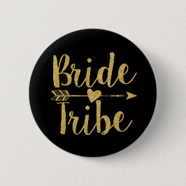 Bride Tribe | Golden-Glitzer Button