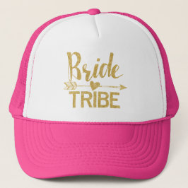 Bride Tribe|Golden Glitzer Print Truckerkappe