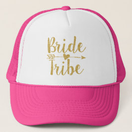 Bride Tribe|Golden Glitzer Print Truckerkappe
