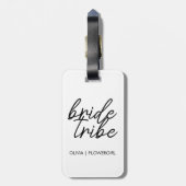 Bride Tribe | Hochzeitsblume Mädchen Moderne Gepäckanhänger (Rückseite vertikal)