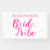 Bride Tribe Hot Pink Moderner Junggeselinnen-Absch Banner (Horizontal)